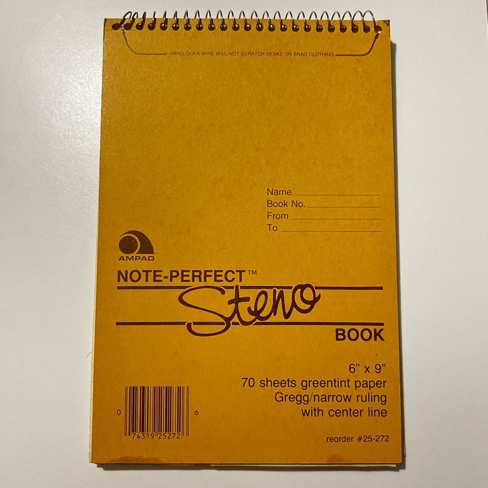 Ampad Yellow Steno Notebook NWOT